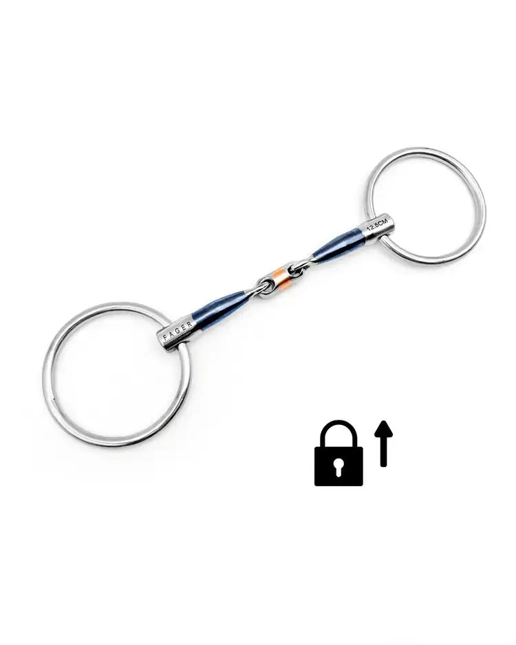 Fager Michael Sweet Iron horse bit for better contact and mouth relief, designed for sensitive horses.