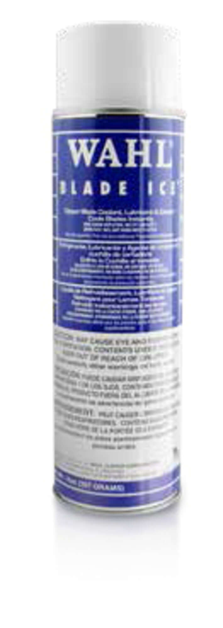 Wahl Blade Ice Spray for clipper blades, instant cooling, lubrication and cleaning, reduces friction and heat.