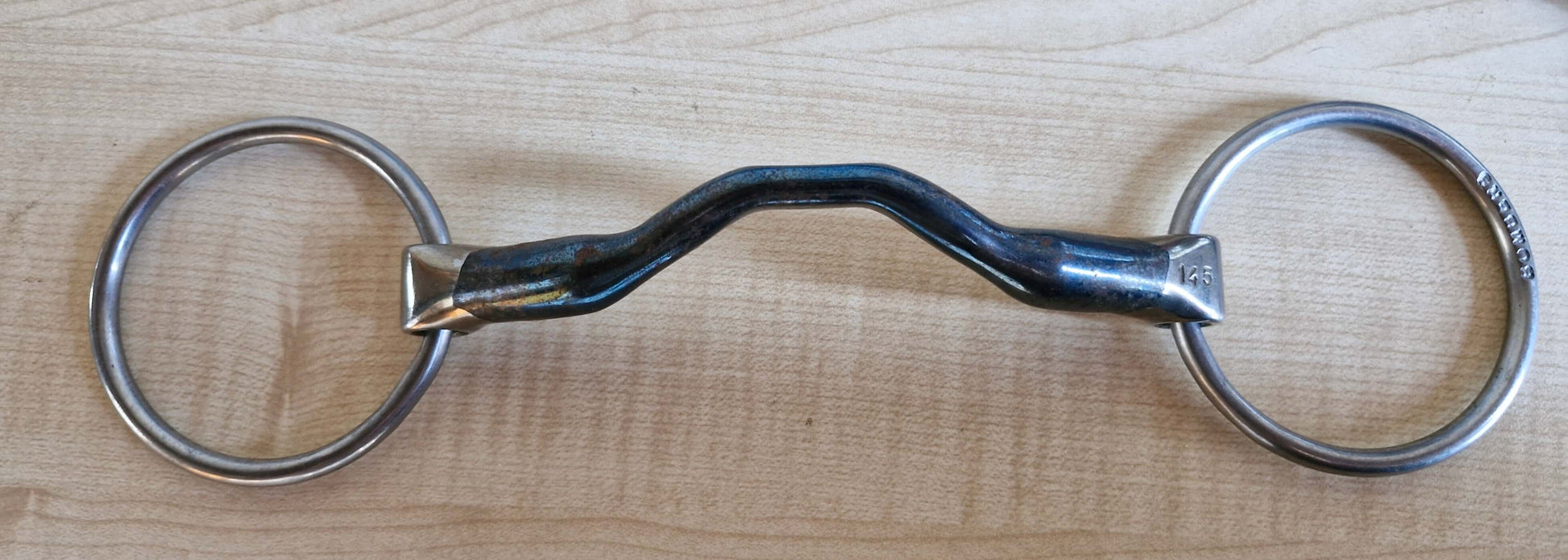 Bombers Happy Tongue 145mm loose ring bit in good used condition, perfect for enhancing communication with your horse.