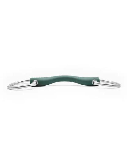 Fager Andrea Rubber Fixed Ring with a rubber mouthpiece designed for horse comfort and performance.